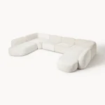 Modulares Sofa Wolke XL in Plüsch-Boulette