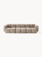 Modulares 4-Sitzer-Sofa Tayla aus Plüsch-Bouclé-Stoff