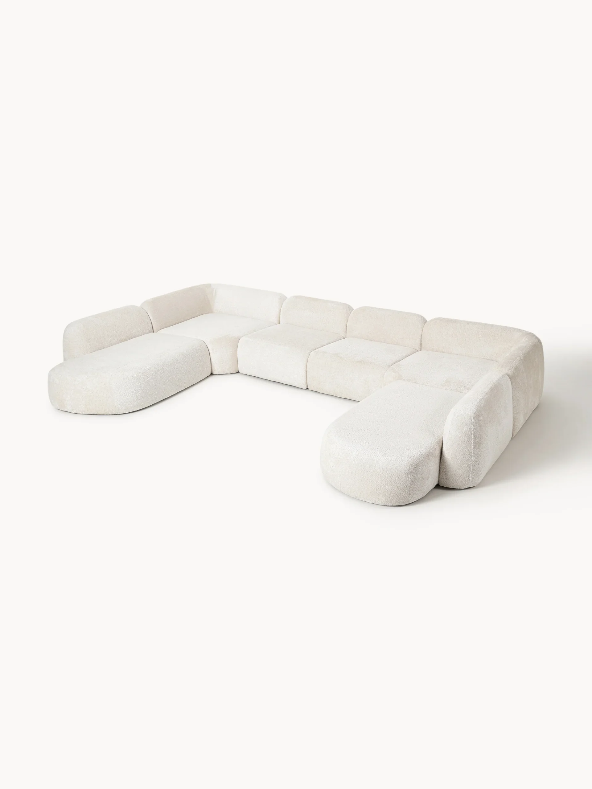 a1 Modulares Sofa Wolke XL in Plüsch-Boulette – Bild 1