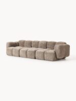 Modulares 4-Sitzer-Sofa Tayla aus Plüsch-Bouclé-Stoff – Bild 3