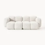 Modulares 3-Sitzer-Sofa Tayla aus Bouclé-Stoff