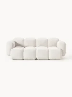 Modulares 3-Sitzer-Sofa Tayla aus Bouclé-Stoff