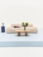 Modulares 3-Sitzer-Sofa Wolke aus Bouclé-Stoff – Bild 3