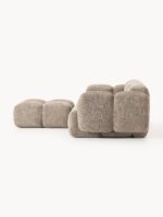 Modulares 3-Sitzer-Sofa Tayla aus Plüsch-Bouclé mit Ottomane – Bild 5