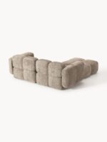 Modulares 3-Sitzer-Sofa Tayla aus Plüsch-Bouclé mit Ottomane – Bild 6