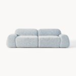 Modulares 3-Sitzer-Sofa Wolke aus Bouclé-Stoff