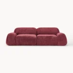 Modulares 3-Sitzer-Sofa Wolke aus Plüsch-Bouclé