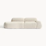 Modulares 3-Sitzer-Sofa Wolke aus Bouclé-Stoff