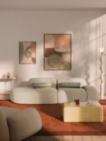 Modulares 3-Sitzer-Sofa Wolke aus Bouclé-Stoff – Bild 2