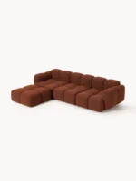 Modulsofa Tayla, 4-Sitzer, aus Bouclé-Stoff mit Hocker – Bild 4
