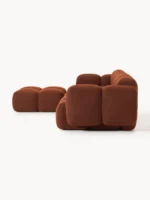 Modulsofa Tayla, 4-Sitzer, aus Bouclé-Stoff mit Hocker – Bild 5