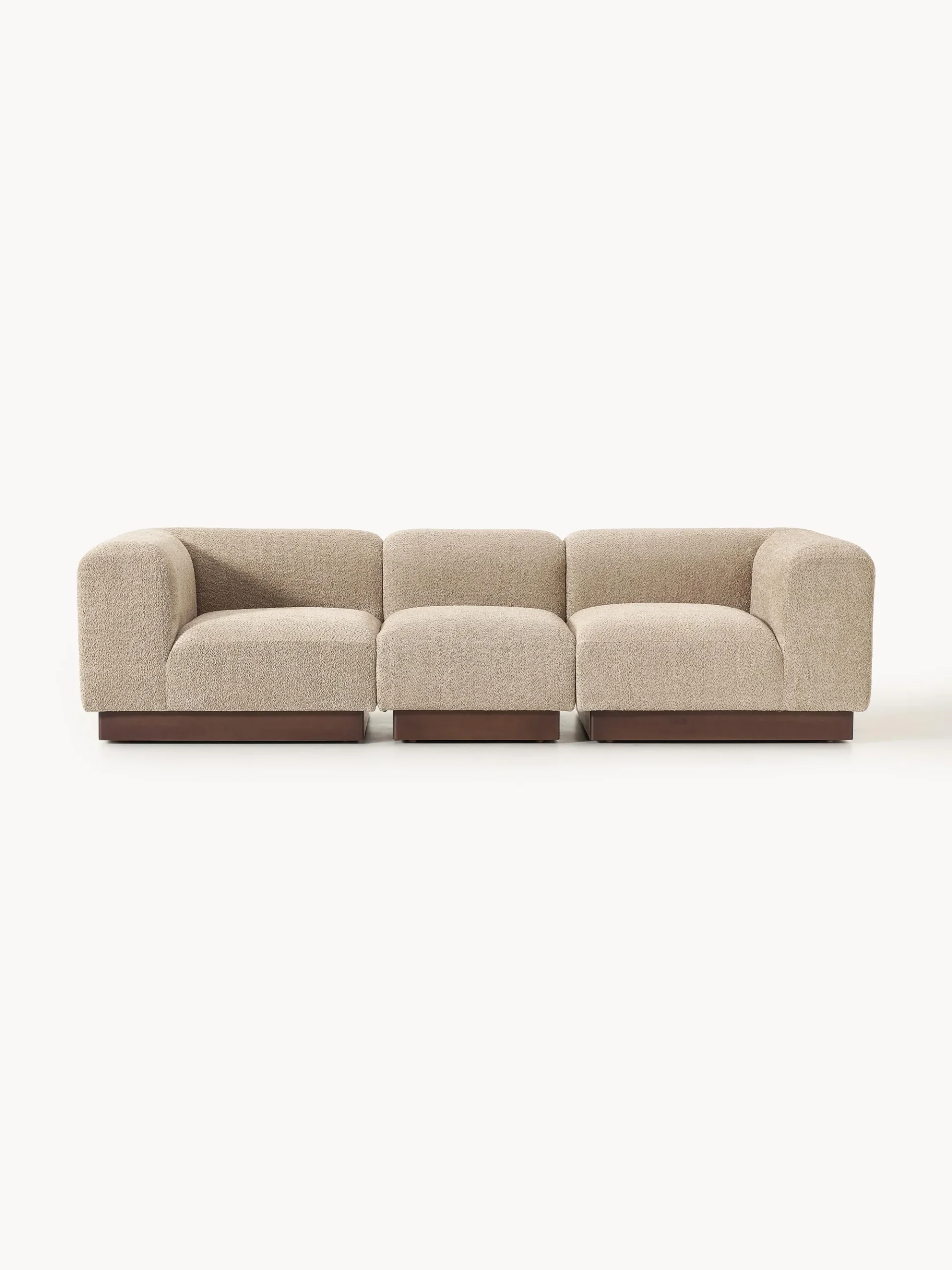 r1 Modulares 3-Sitzer-Sofa Natalie aus Plüsch-Bouclé – Bild 1