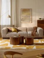 Modulares 3-Sitzer-Sofa Natalie aus Plüsch-Bouclé – Bild 5