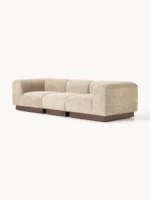 Modulares 3-Sitzer-Sofa Natalie aus Plüsch-Bouclé – Bild 4