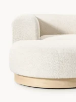 Modulares 3-Sitzer-Sofa „Natalie“ aus Plüsch-Bouclé mit Ottomane – Bild 7