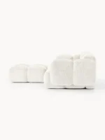 Modulares 3-Sitzer-Sofa Tayla aus Plüsch-Bouclé mit Ottomane – Bild 5