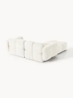 Modulares 3-Sitzer-Sofa Tayla aus Plüsch-Bouclé mit Ottomane – Bild 6