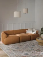 Modulares 3-Sitzer-Sofa Sofia aus Bouclé-Stoff – Bild 4