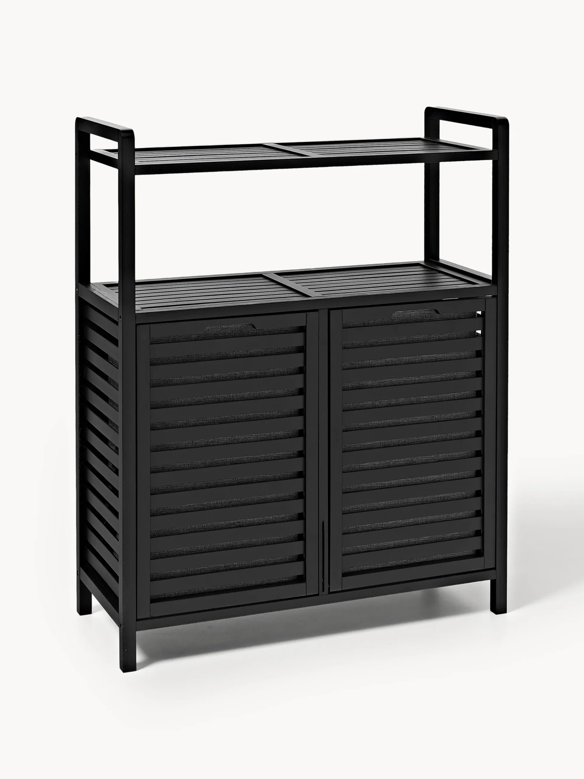 v1 Badezimmerregal aus Bambus mit Wäschekorb-Set – Bild 1