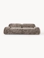 Modulares 3-Sitzer-Sofa Wolke aus Plüsch-Bouclé