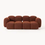 Modulares 3-Sitzer-Sofa Tayla aus Bouclé-Stoff