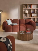 Modulares 3-Sitzer-Sofa Tayla aus Bouclé-Stoff – Bild 2