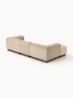 Modulares 3-Sitzer-Sofa „Natalie“ aus Plüsch-Bouclé mit Ottomane – Bild 6