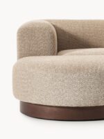 Modulares 3-Sitzer-Sofa „Natalie“ aus Plüsch-Bouclé mit Ottomane – Bild 7