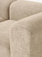 Modulares 3-Sitzer-Sofa „Natalie“ aus Plüsch-Bouclé mit Ottomane – Bild 9