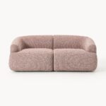 Modulares 2-Sitzer-Sofa Sofia aus Bouclé-Stoff