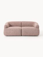 Modulares 2-Sitzer-Sofa Sofia aus Bouclé-Stoff