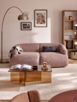 Modulares 2-Sitzer-Sofa Sofia aus Bouclé-Stoff – Bild 2
