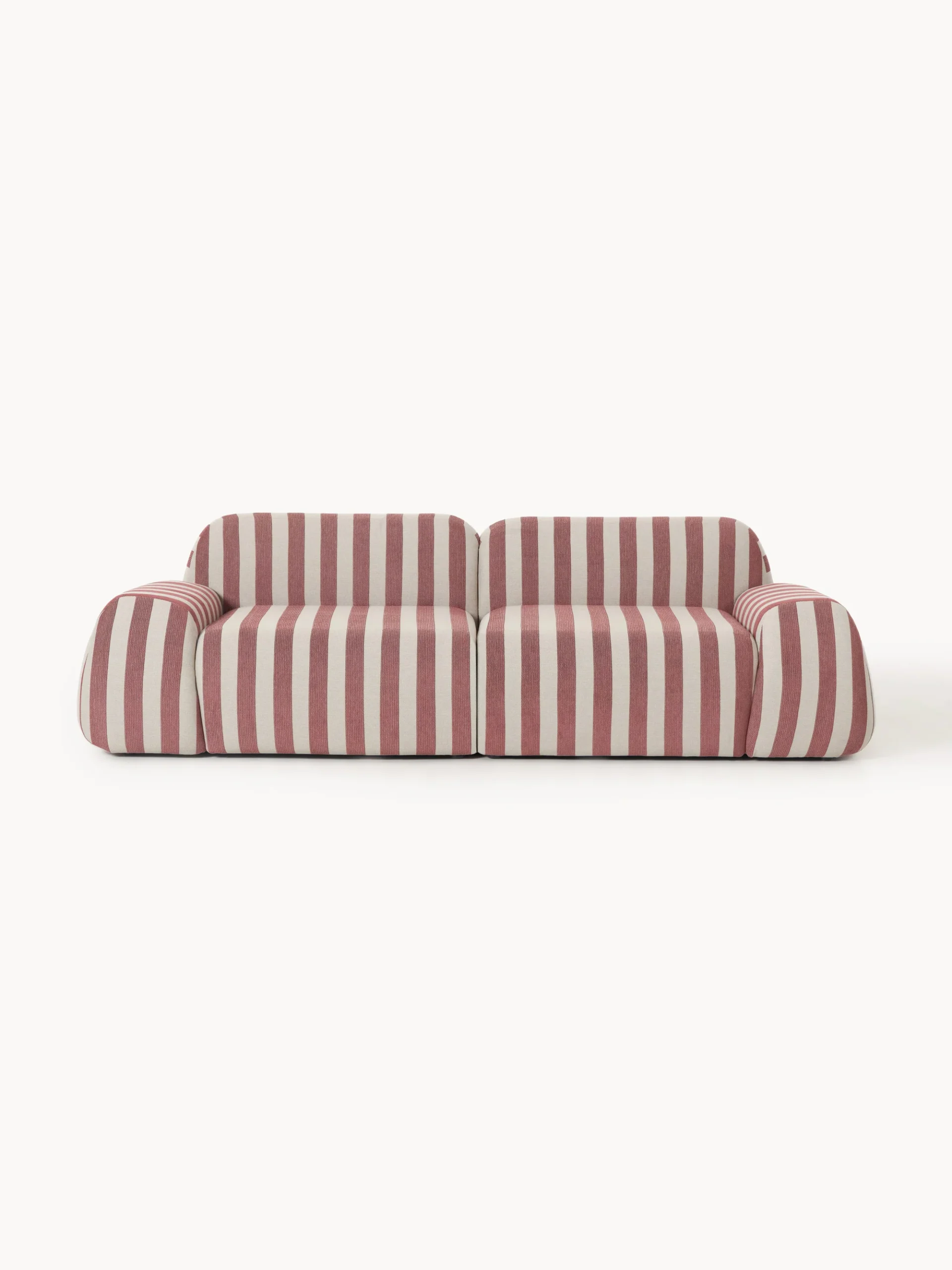 s1 Wolke 3-Sitzer Modulsofa aus Plüschstoff – Bild 1
